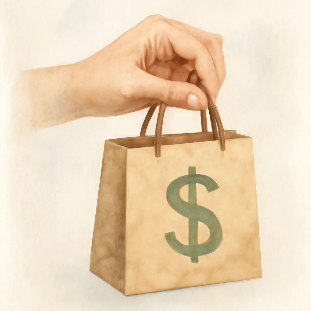 「買」のイラスト