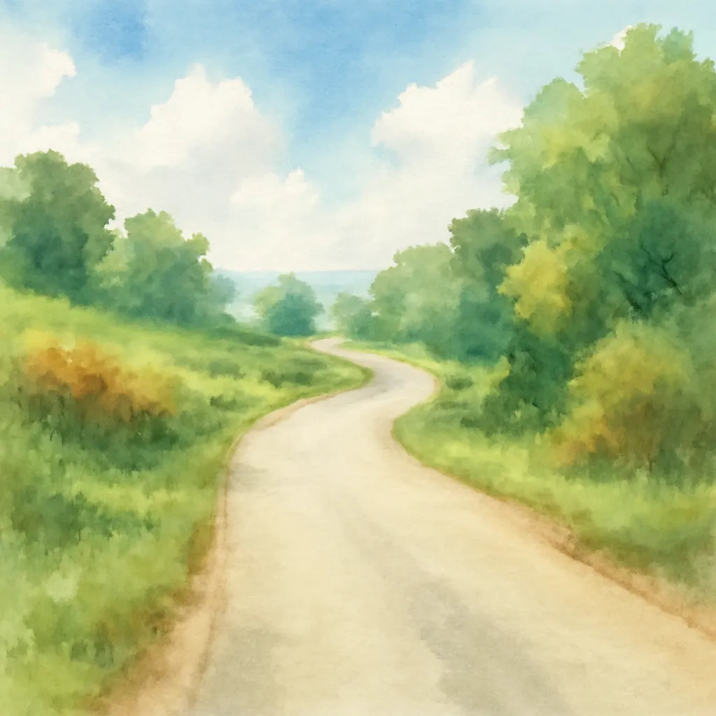 「路」のイラスト