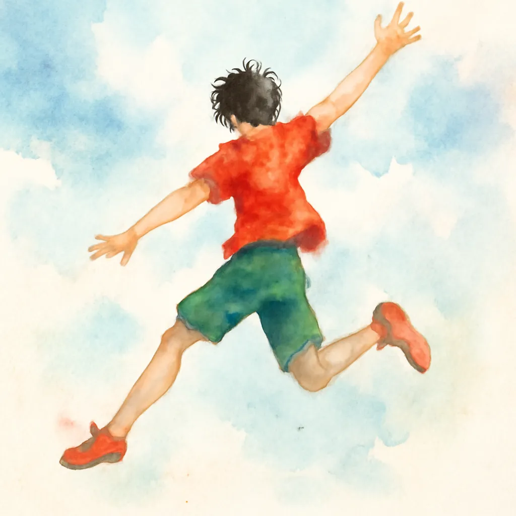 「跳」のイラスト