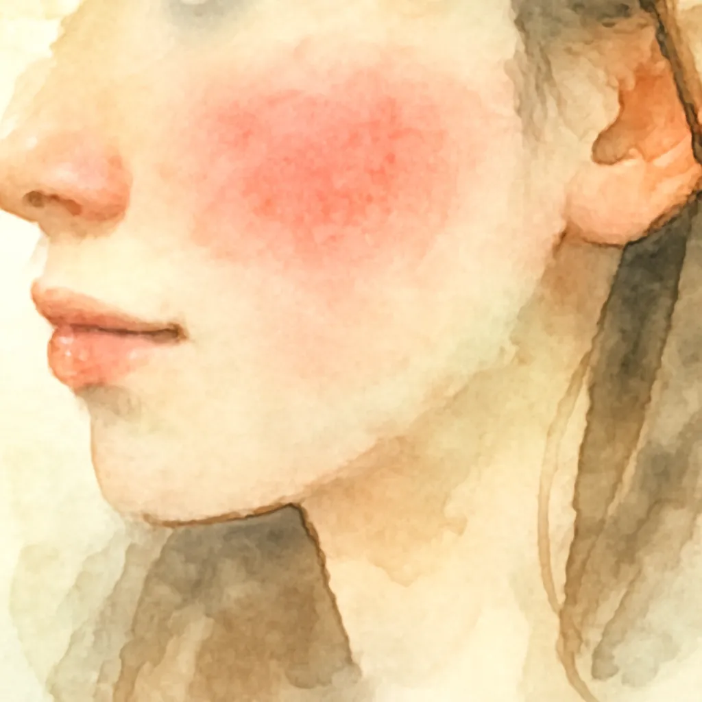 「頬」のイラスト