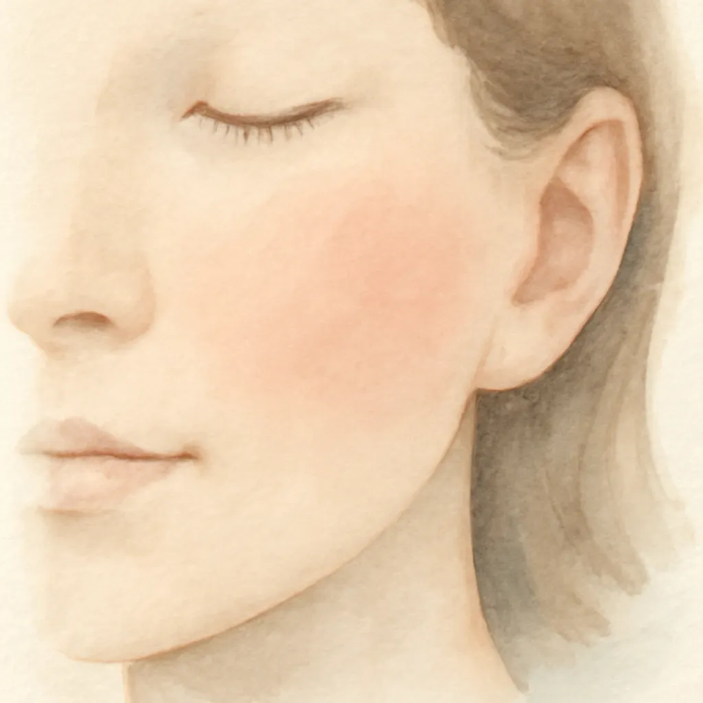 「頰」のイラスト