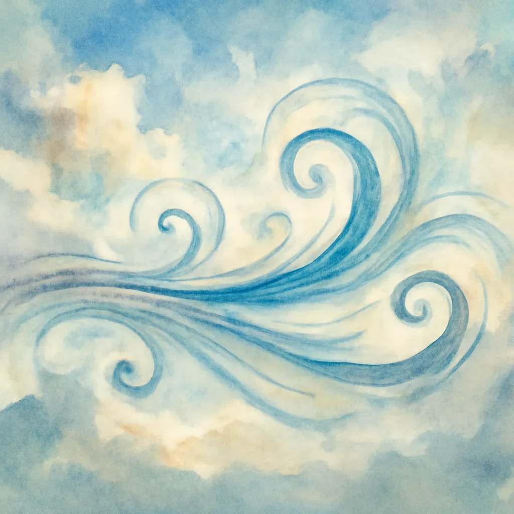 「風」のイラスト