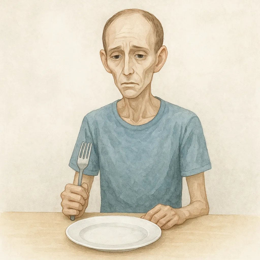 「餓」のイラスト