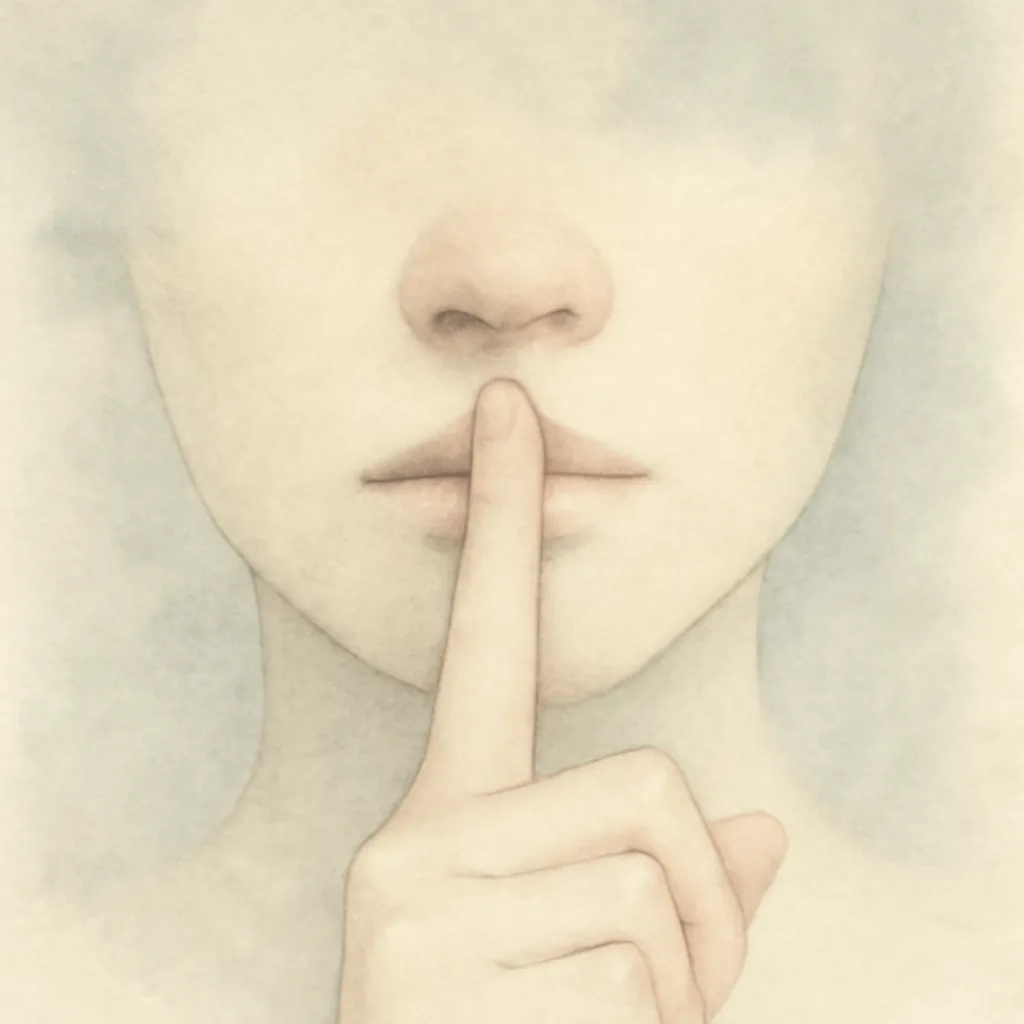 「黙」のイラスト