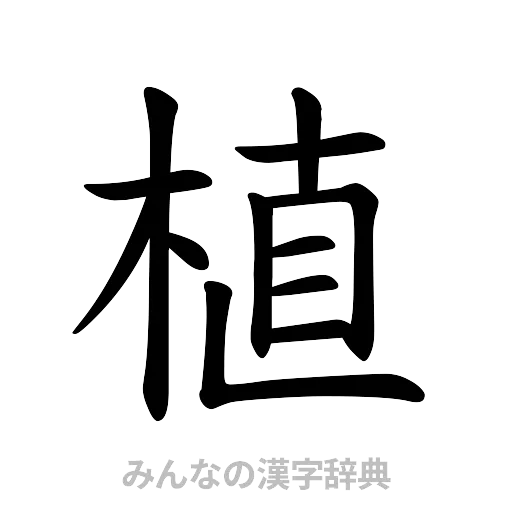植（楷書体）