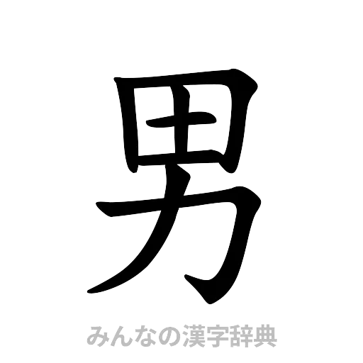 男（楷書体）