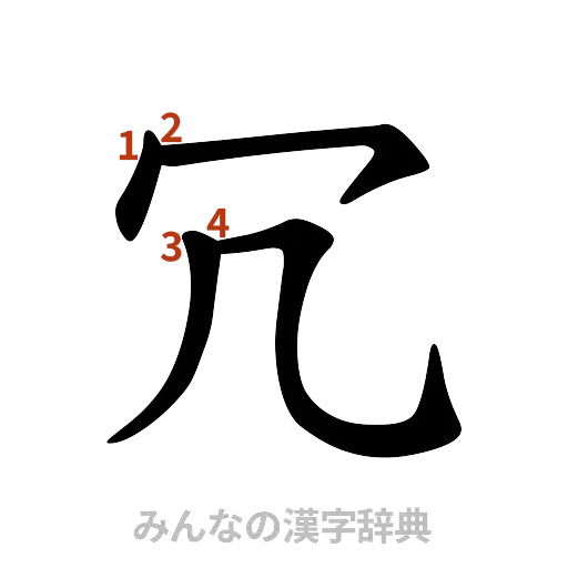 漢字「冗」の書き順と画数