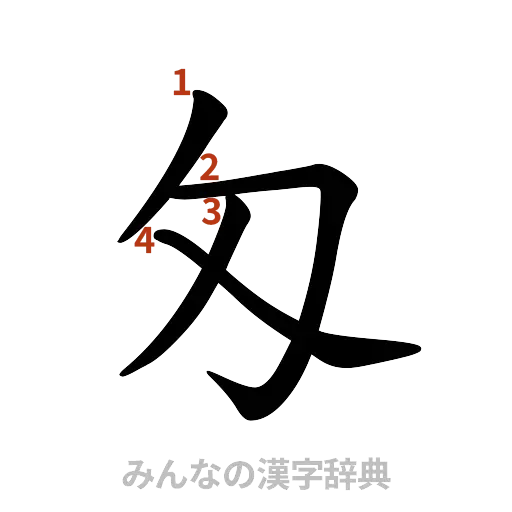 漢字「匁」の書き順と画数