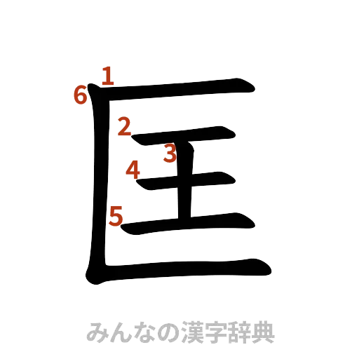 漢字「匡」の書き順と画数
