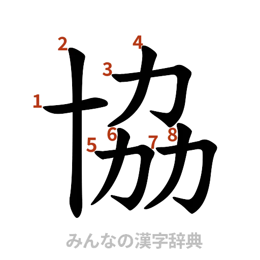 漢字「協」の書き順と画数