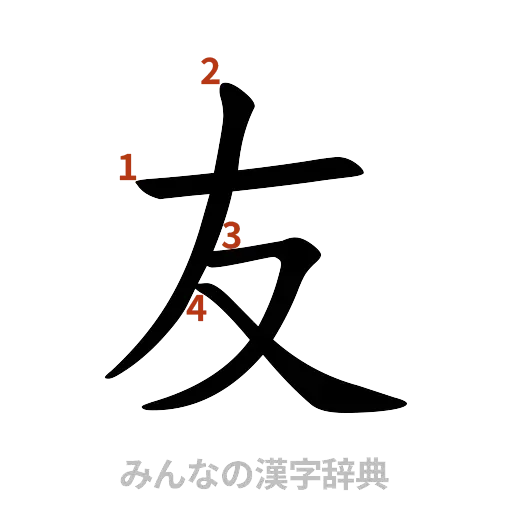 漢字「友」の書き順と画数