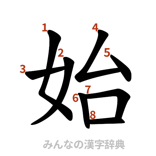 漢字「始」の書き順と画数