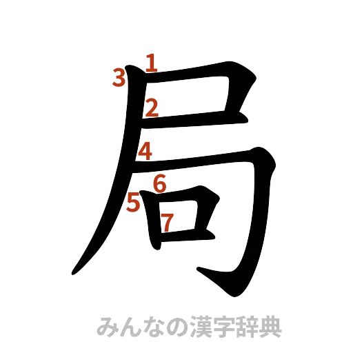 漢字「局」の書き順と画数