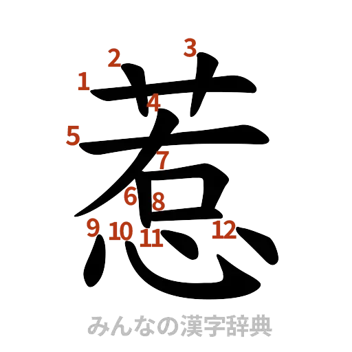 漢字「惹」の書き順と画数
