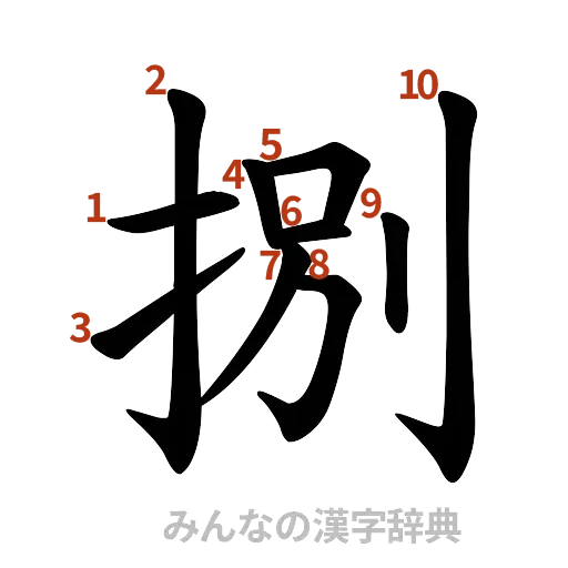 漢字「捌」の書き順と画数