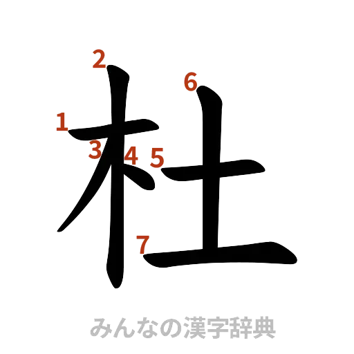 漢字「杜」の書き順と画数