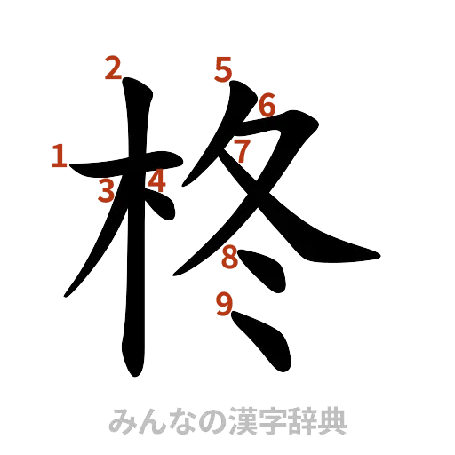 漢字「柊」の書き順と画数