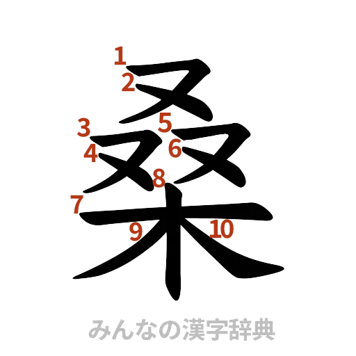 漢字「桑」の書き順と画数
