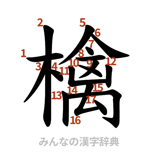漢字「檎」の書き順と画数