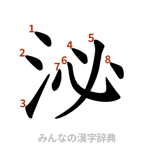 漢字「泌」の書き順と画数
