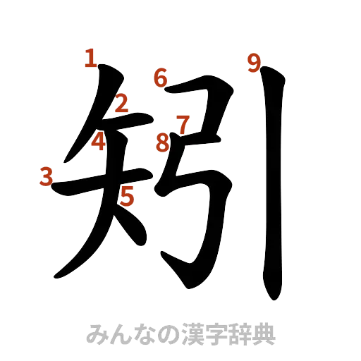 漢字「矧」の書き順と画数