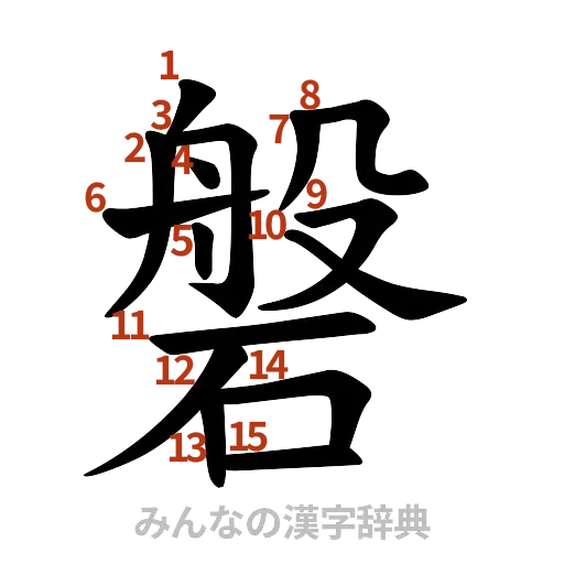 漢字「磐」の書き順と画数