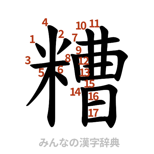 漢字「糟」の書き順と画数