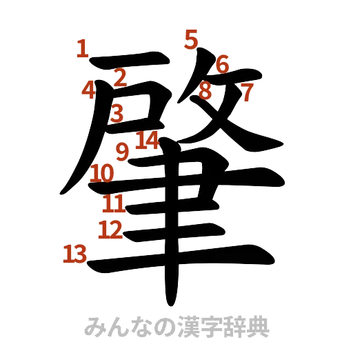 漢字「肇」の書き順と画数
