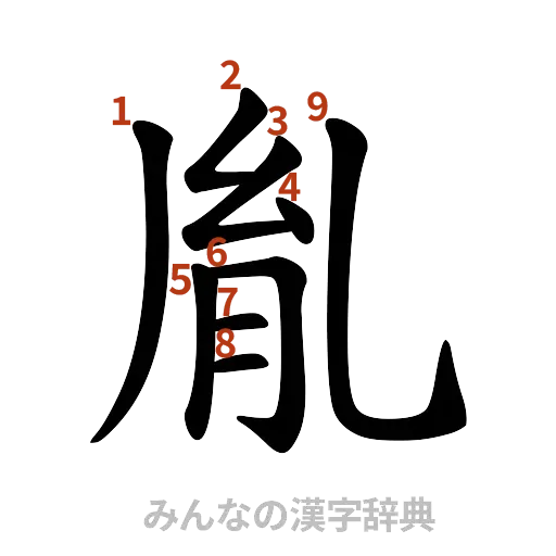 漢字「胤」の書き順と画数