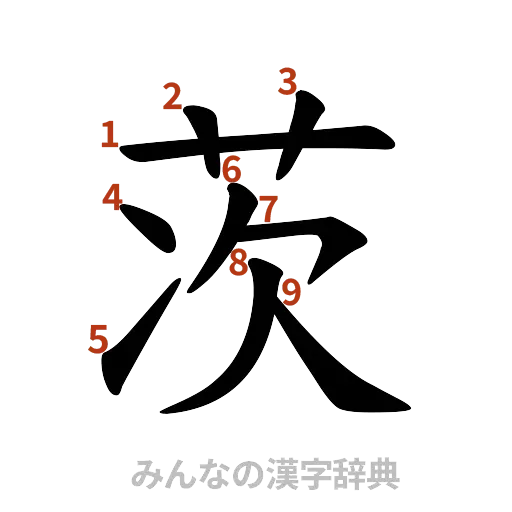漢字「茨」の書き順と画数