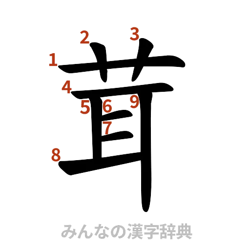 漢字「茸」の書き順と画数