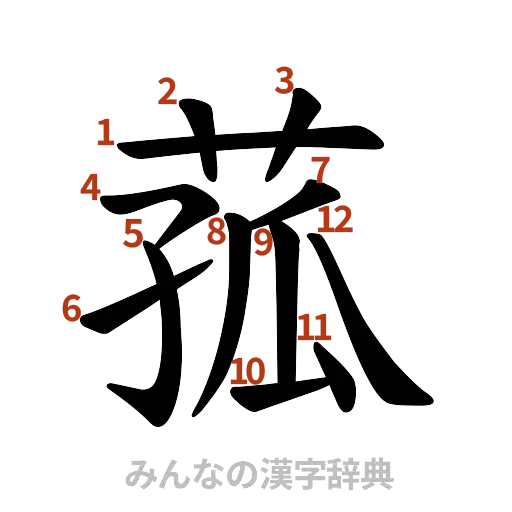 漢字「菰」の書き順と画数