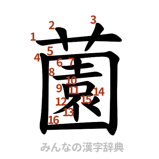 漢字「薗」の書き順と画数