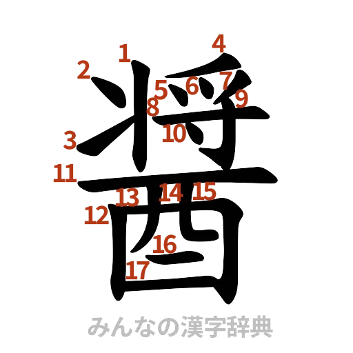 漢字「醤」の書き順と画数