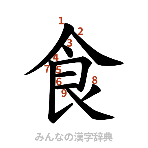 漢字「食」の書き順と画数