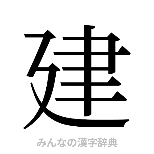建（明朝体）
