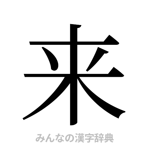 来（明朝体）