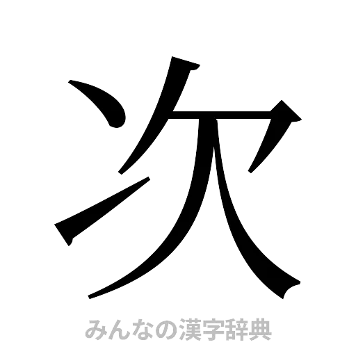 次（明朝体）