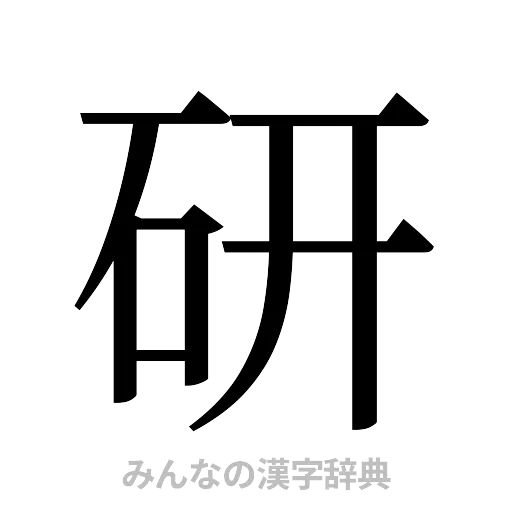 研（明朝体）