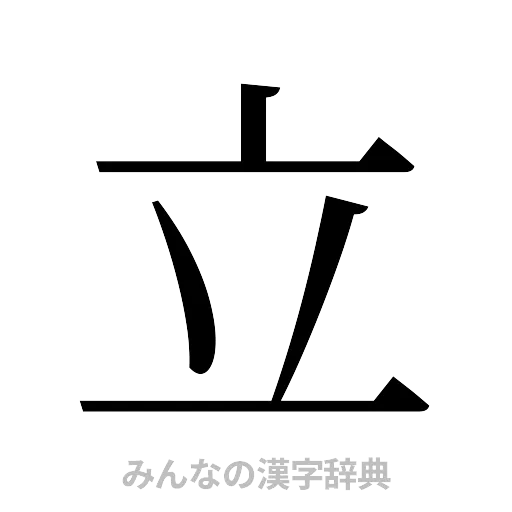 立（明朝体）