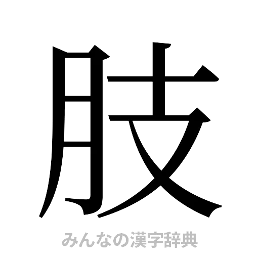 肢（明朝体）