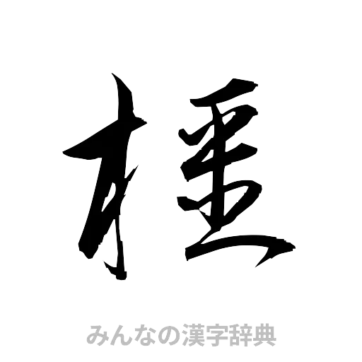 橿（草書体/くずし字）