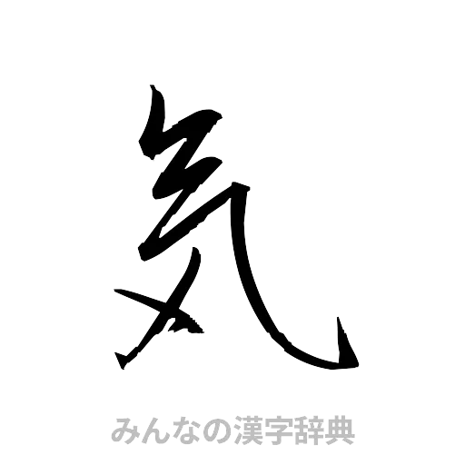 気（草書体/くずし字）