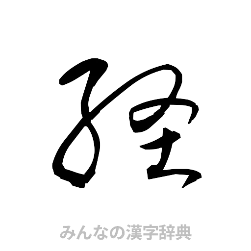 経（草書体/くずし字）