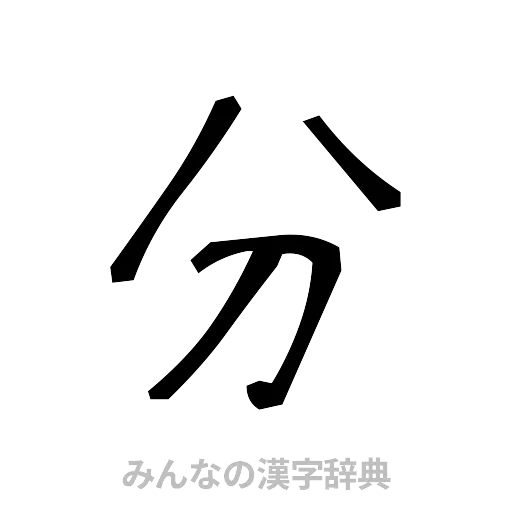 分（手書き）