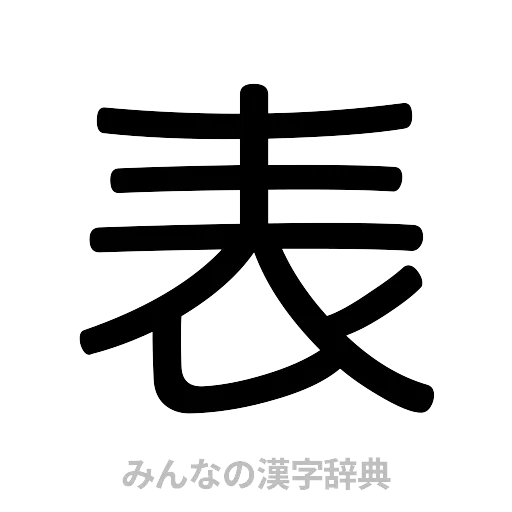 表（篆書体）