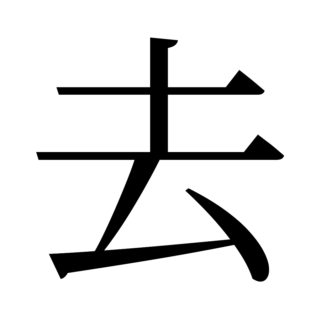 漢字「去」
