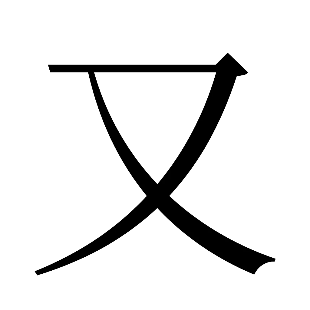 漢字「又」