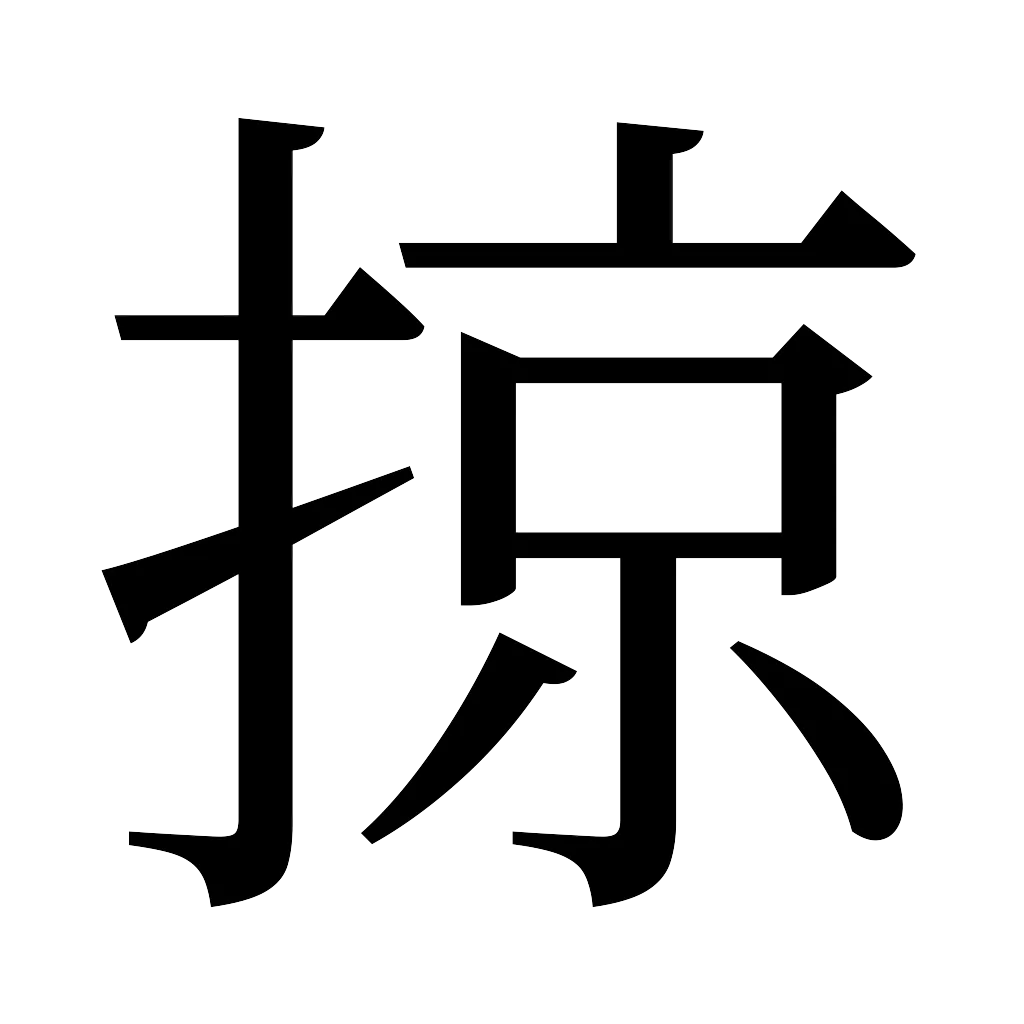 漢字「掠」