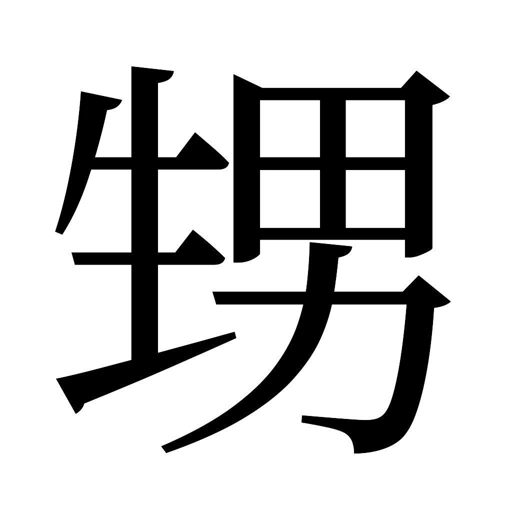漢字「甥」